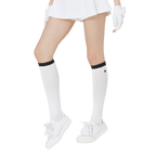 GoPlayer女高爾夫長筒襪(白)