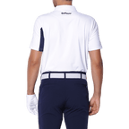 GoPlayer Men's Elastic Quick Dry Short Sleeve Top (White, Black and Red)