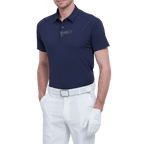 GoPlayer Men's Lightweight Super Elastic Short Sleeve Top (Navy Blue)