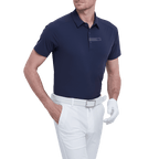 GoPlayer Men's Lightweight Super Elastic Short Sleeve Top (Navy Blue)