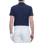 GoPlayer Men's Lightweight Super Elastic Short Sleeve Top (Navy Blue)