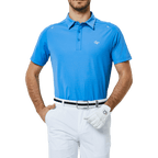 GoPlayer Men's Lightweight Super Elastic Short Sleeve Top (Color Blue)