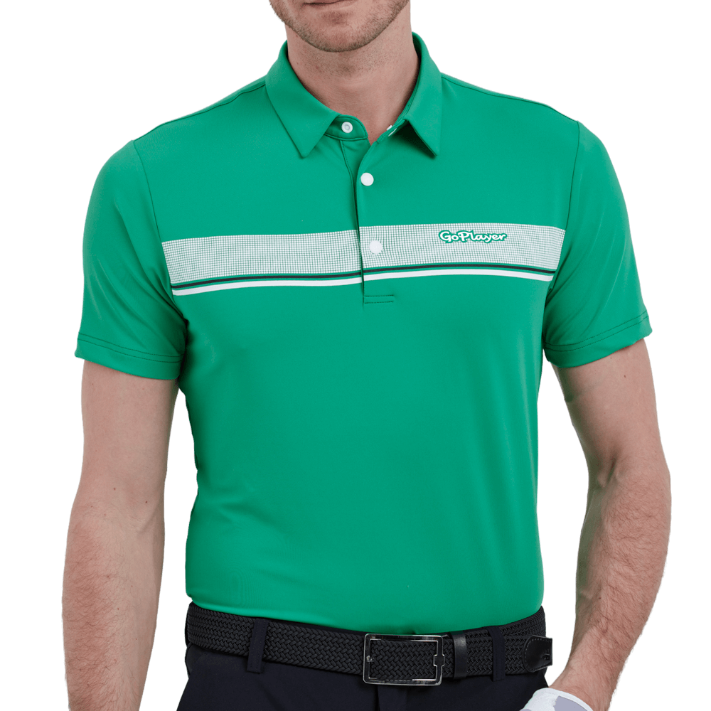 GoPlayer男彈性透氣短袖上衣(綠)