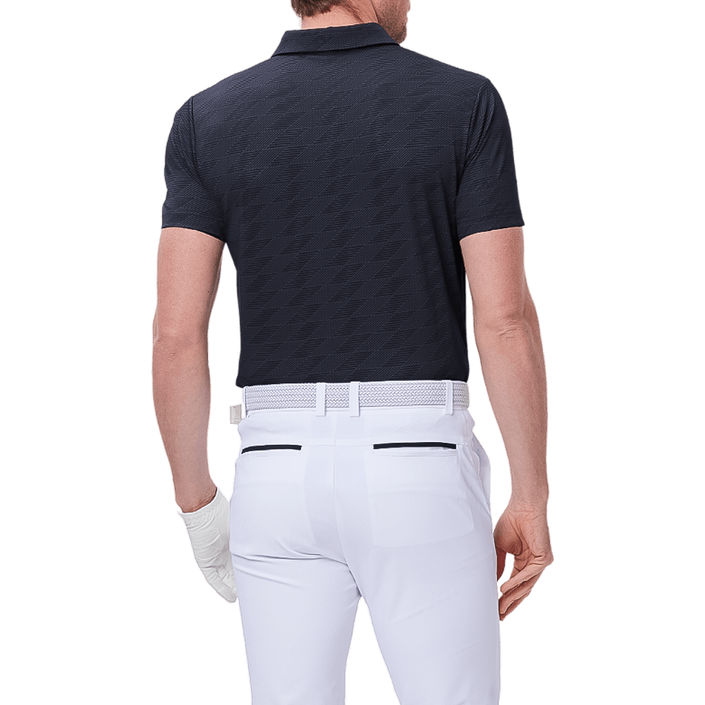 GoPlayer男涼感緹花短袖上衣(黑)