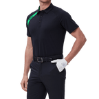 GoPlayer男高爾夫撞色短袖(黑)