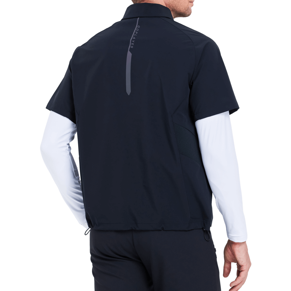 GoPlayer男高爾夫短袖運動背心(黑)