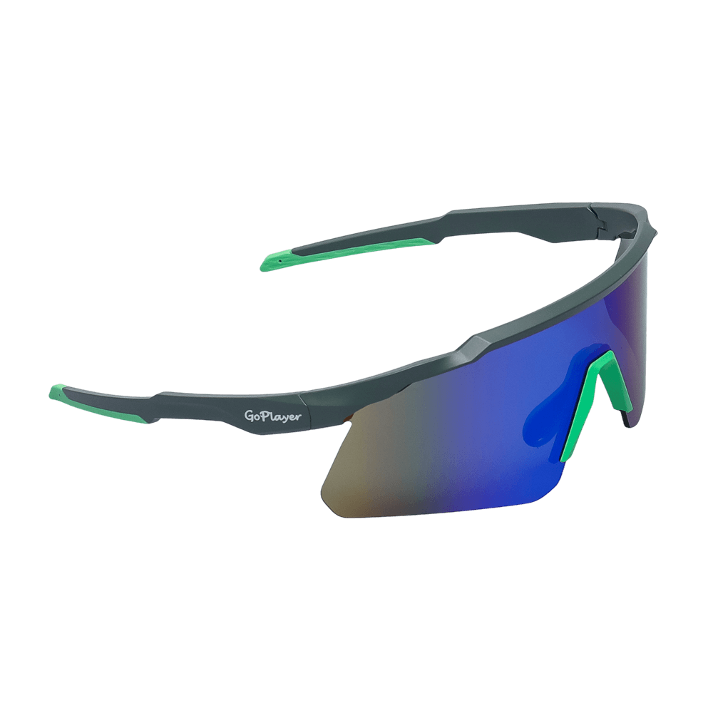 GoPlayer運動太陽眼鏡(銀框鍍綠片)