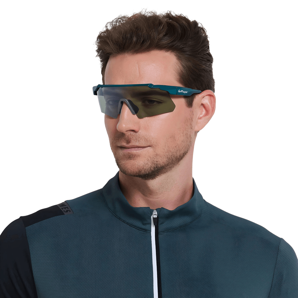 GoPlayer運動太陽眼鏡(藍框鍍水銀片)
