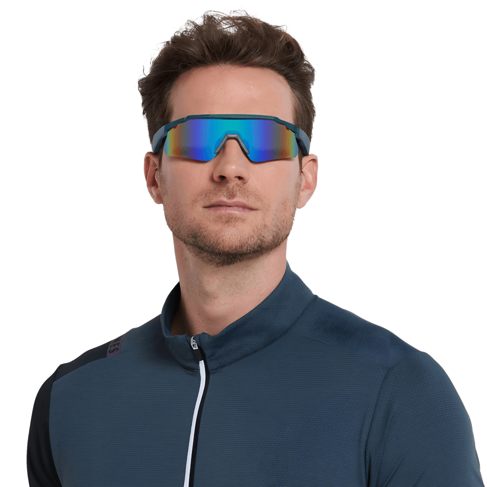 GoPlayer運動太陽眼鏡(藍框鍍綠片)