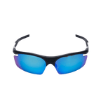 GoPlayer輕量太陽眼鏡(砂黑框鍍白藍片)