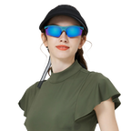 GoPlayer輕量太陽眼鏡(淺藍框鍍藍片)