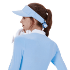 GoPlayer Women's Ribbon Hollow Hat (Pink Blue)