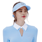 GoPlayer Women's Ribbon Hollow Hat (Pink Blue)