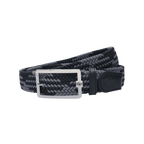 GoPlayer男高爾夫鬆緊皮帶(黑灰)