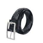 GoPlayer男高爾夫鬆緊皮帶(黑灰)