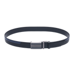 GoPlayer雙色滑扣牛皮皮帶(黑)