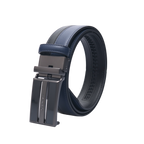 GoPlayer雙色滑扣牛皮皮帶(藏青)