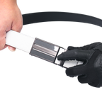 GoPlayer雙色滑扣牛皮皮帶(黑)