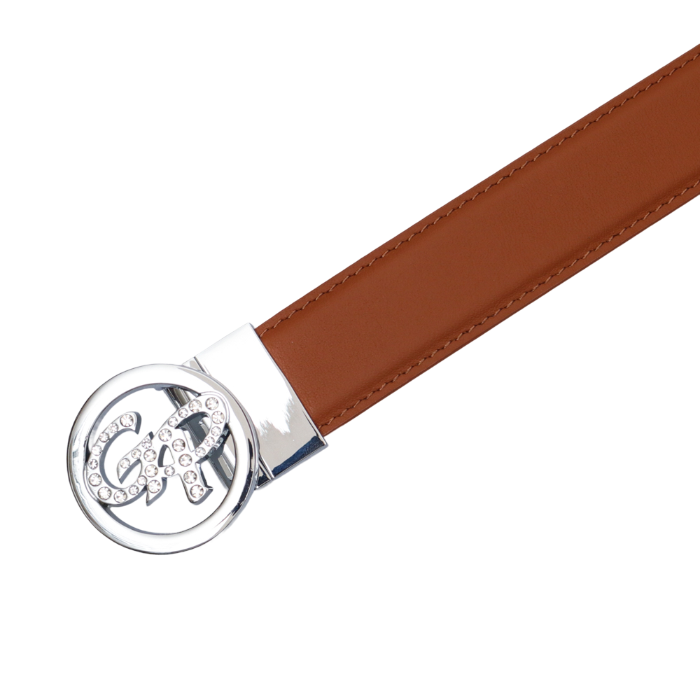 GoPlayer女頭層牛皮皮帶(土黃)