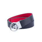 GoPlayer女轉頭雙面皮帶(黑紅)