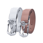 GoPlayer女馬蹄扣高爾夫皮帶(白)