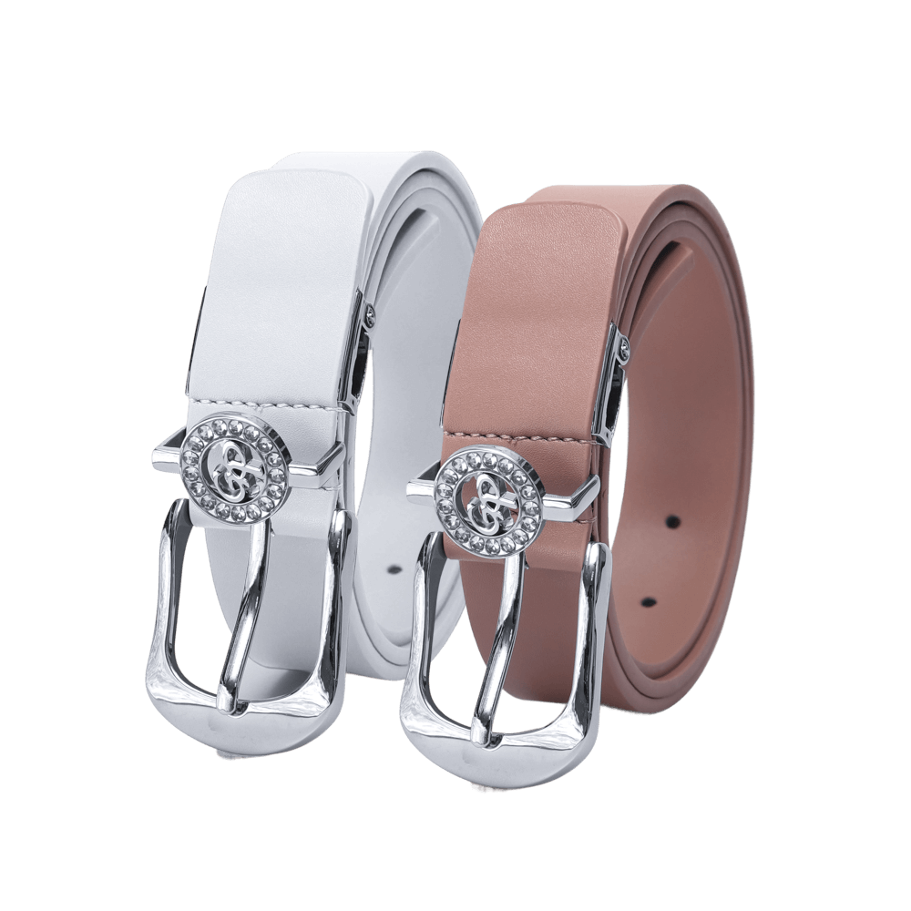 GoPlayer女馬蹄扣高爾夫皮帶(白)