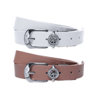 GoPlayer女馬蹄扣高爾夫皮帶(白)