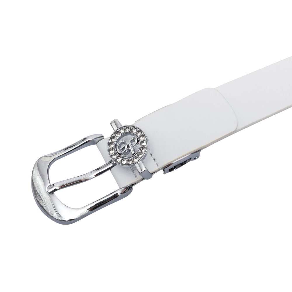 GoPlayer女馬蹄扣高爾夫皮帶(白)