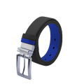 GP35mm 両面バックルベルト（ブラック/サファイアブルー）