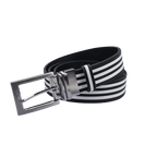 GoPlayer 35mm雙面扣皮帶(黑/黑白條)