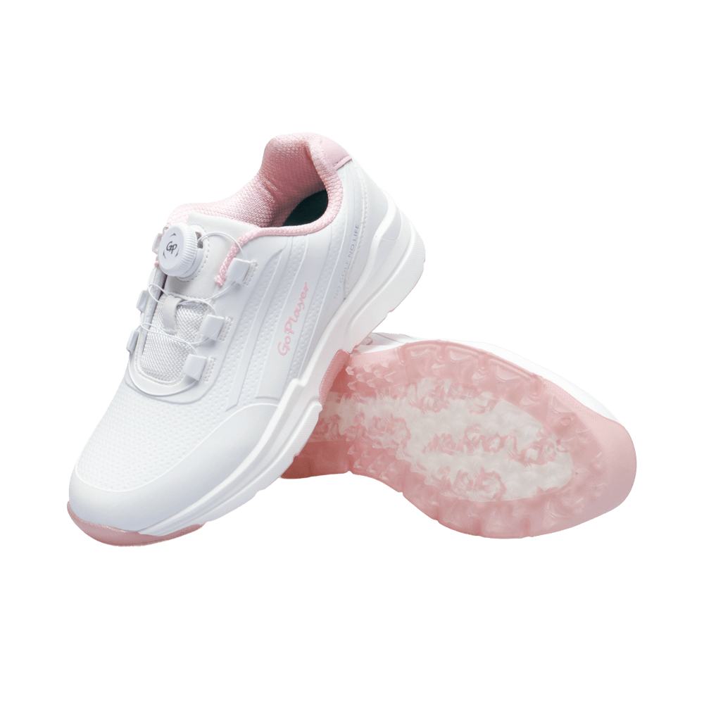 【福利品】GoPlayer EliteLinks 高爾夫旋鈕女鞋(白粉)