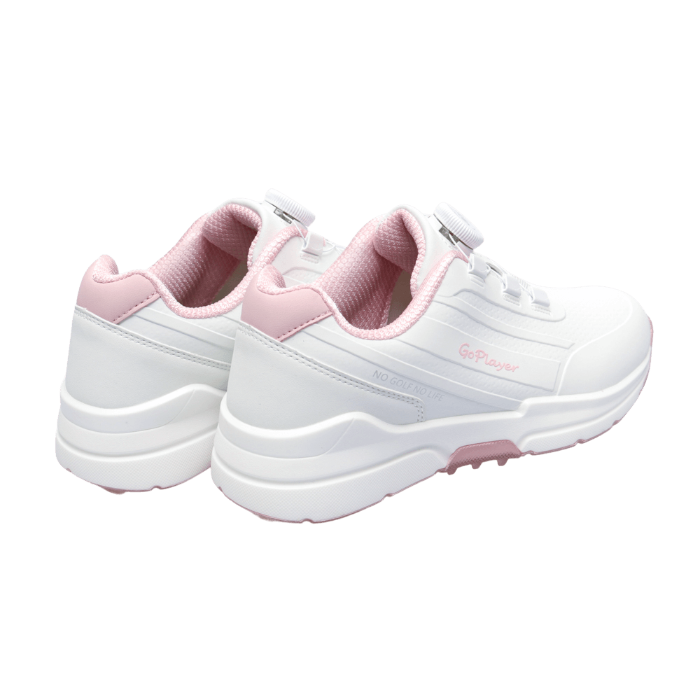 【福利品】GoPlayer EliteLinks 高爾夫旋鈕女鞋(白粉)