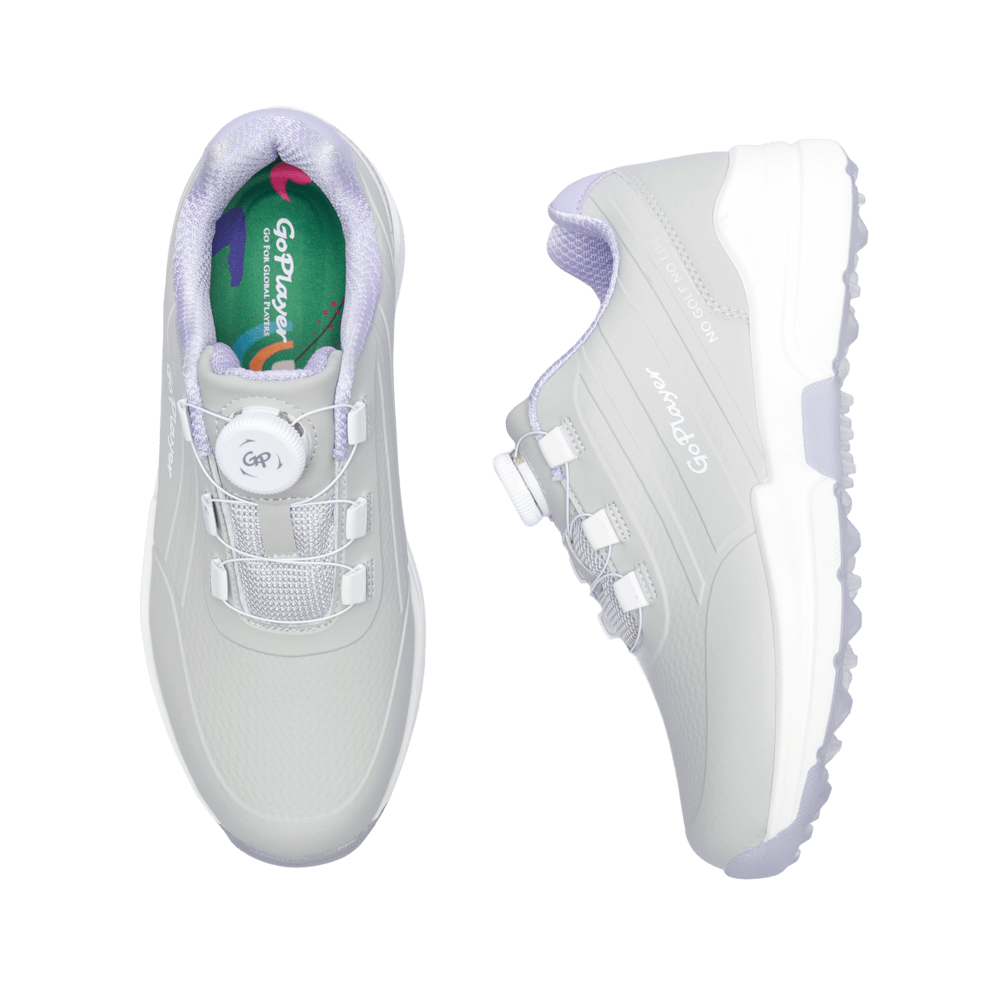 GoPlayer EliteLinks 高爾夫旋鈕女鞋(灰紫)