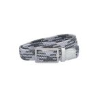 GoPlayer男高爾夫鬆緊皮帶(白灰)