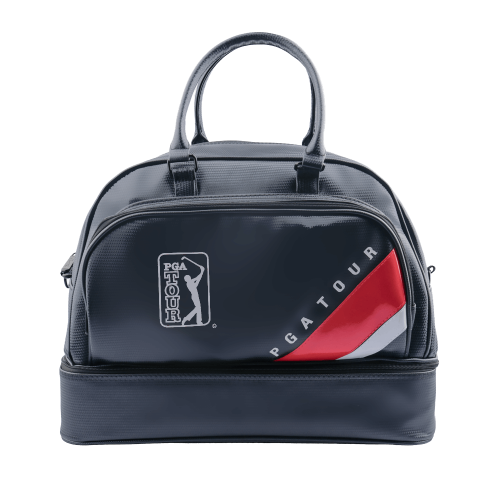 PGA TOUR 雙層衣物袋(黑配紅白)