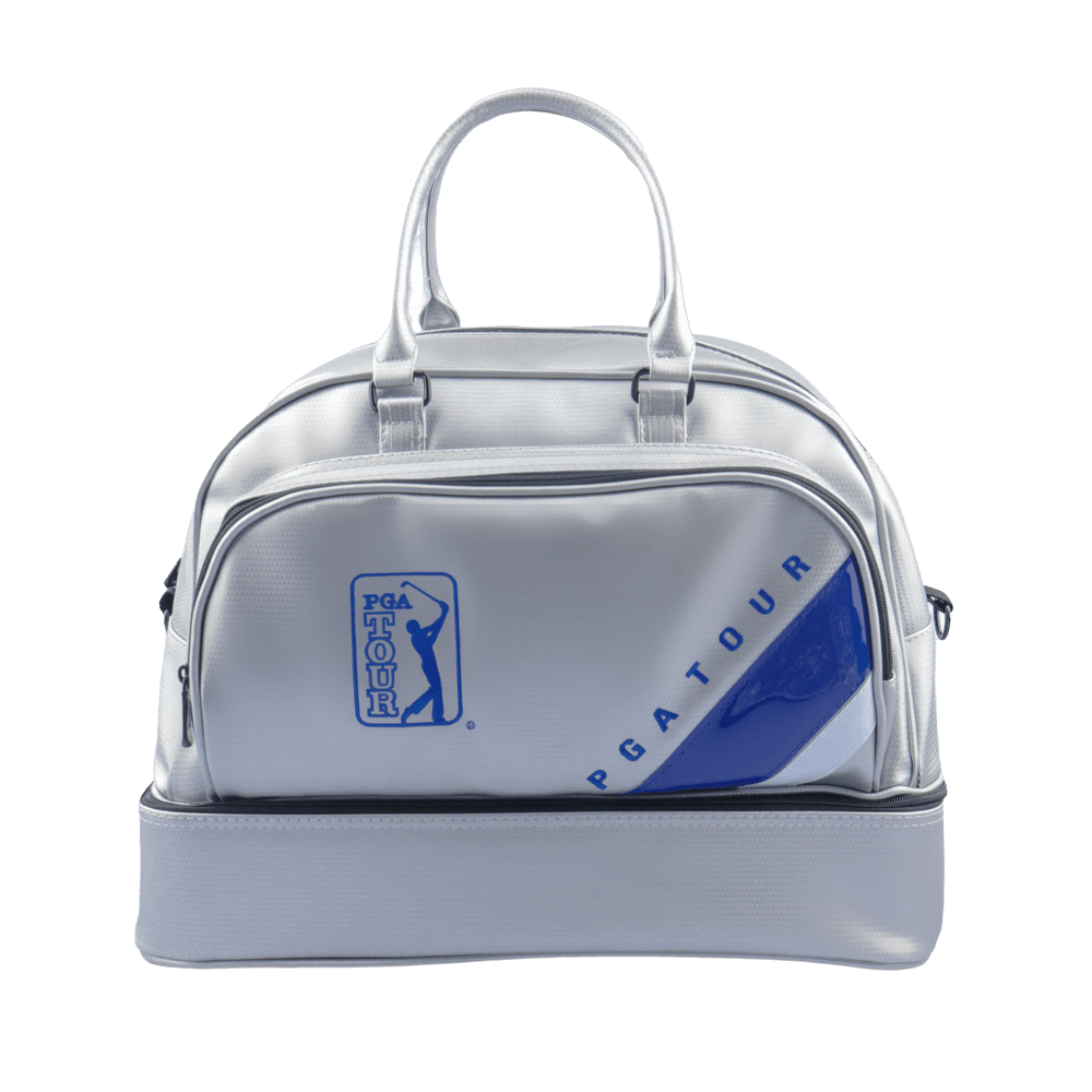 PGA TOUR 雙層衣物袋(銀配藍白)