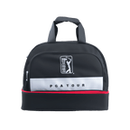 PGA TOUR精緻布雙層衣物袋(黑配白紅)