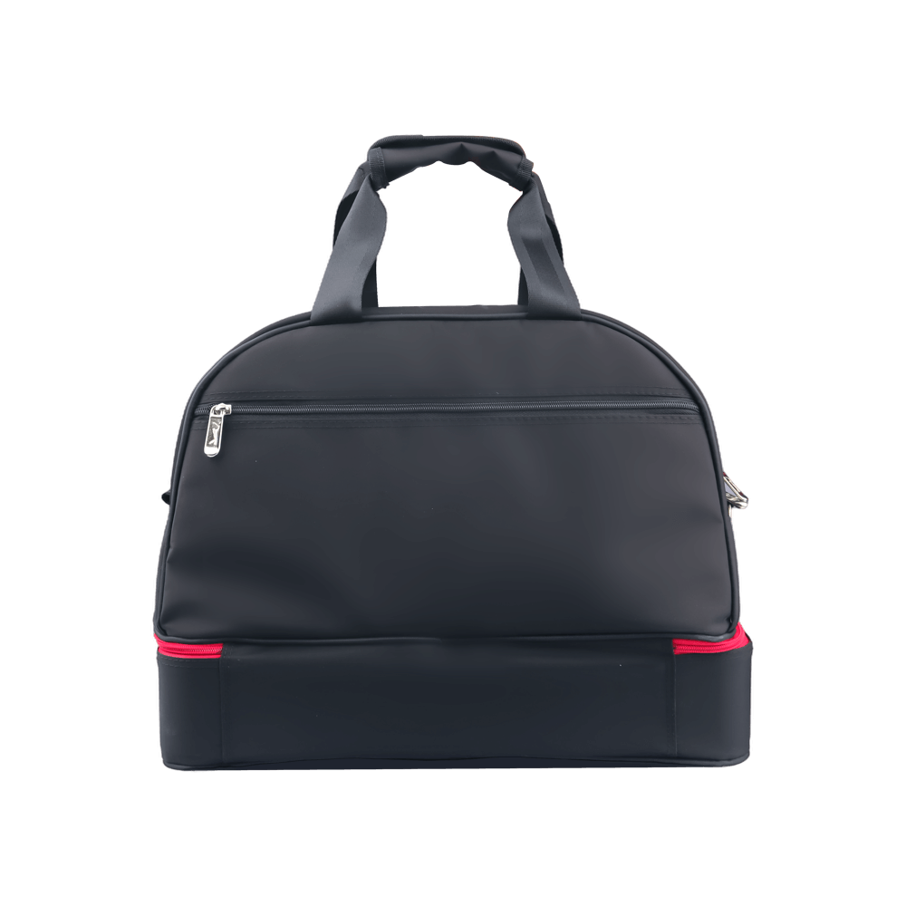 PGA TOUR精緻布雙層衣物袋(黑配白紅)