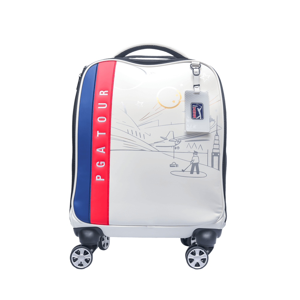 【福利品】PGA TOUR拉桿四向輪衣物袋(白)