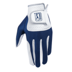 PGA TOUR男高爾夫彈性布防滑手套(白深藍)