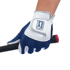 PGA TOUR男高爾夫彈性布防滑手套(白深藍)