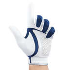 PGA TOUR男高爾夫彈性布防滑手套(白深藍)