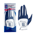 PGA TOUR男高爾夫彈性布防滑手套(白深藍)