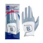 PGA TOUR Men's Golf Elastic Fabric Non-Slip Gloves (White/Gray)