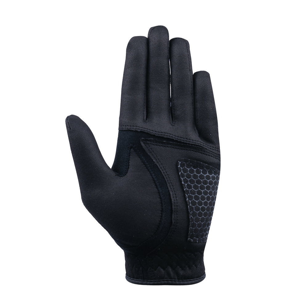 PGA TOUR男高爾夫彈性布防滑手套(黑金)