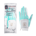 PGA TOUR女高爾夫彈性布防滑手套(白綠)