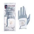 PGA women's golf elastic cloth non-slip gloves (white and green)