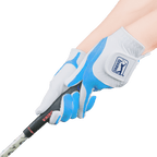 PGA TOUR兒童高爾夫彈性布防滑手套(白淺藍)