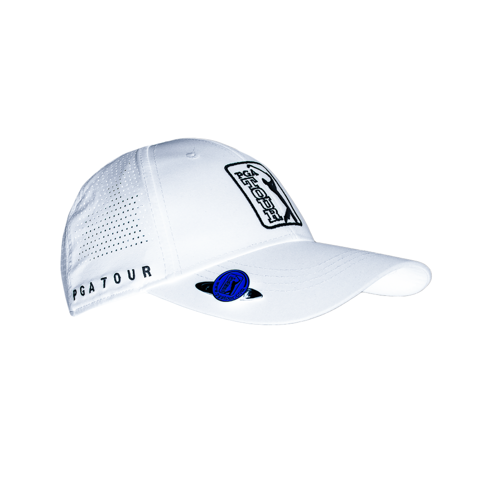 PGA TOUR高爾夫沖孔球標帽(白)