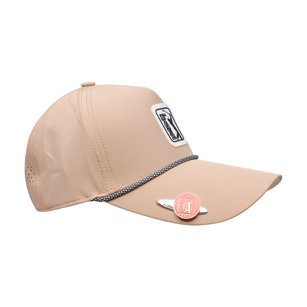 PGA TOUR高爾夫經典球標帽(卡其)